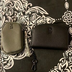 Steve Madden Black and Gray Key & Card Holders